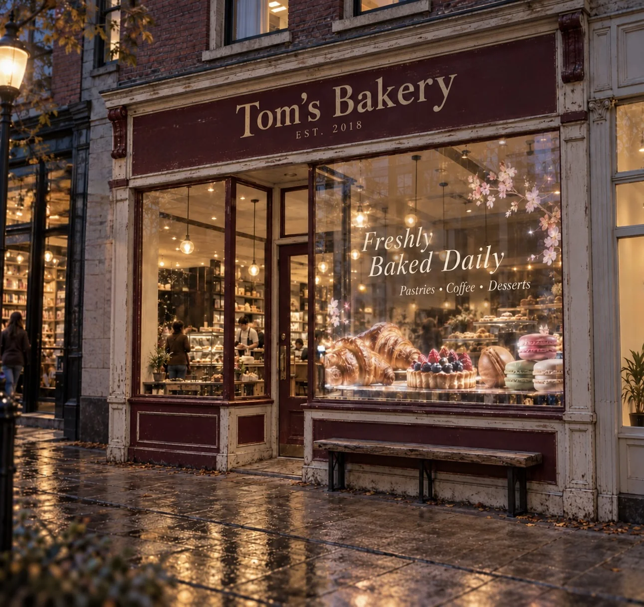 An ordinary storefront window before a transparent display concept