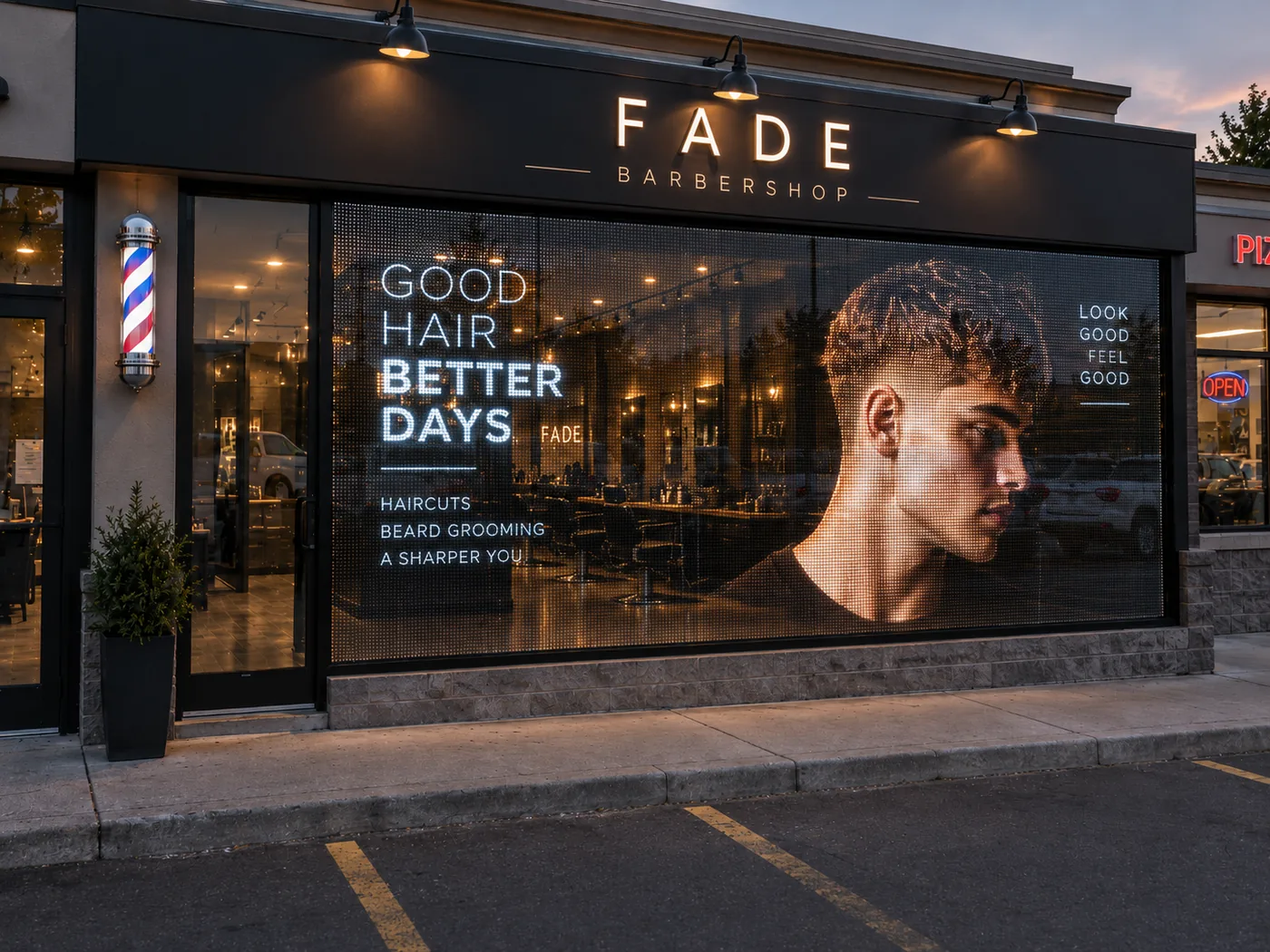 BARBERSHOP storefront concept visualization