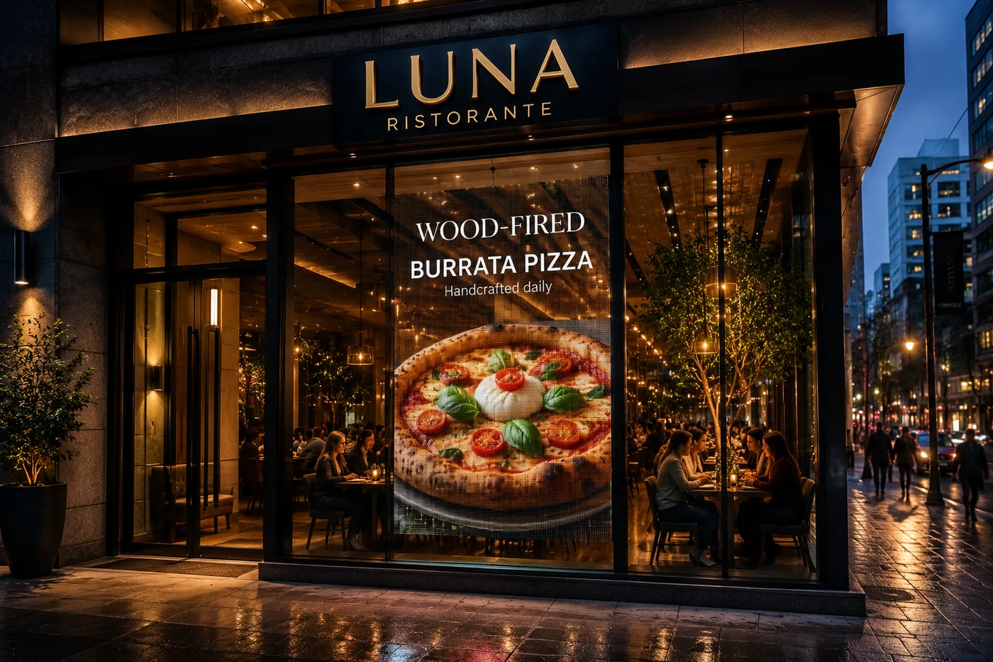 Restaurants storefront concept visualization